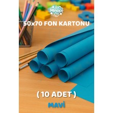 Minopi Açık Mavi Fon Kartonu 50X70 cm 10'lu Paket Renkli Fon Kartonu