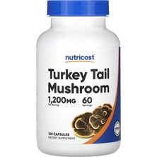 Nutricost, Turkey Tail Mushroom, 120 Capsul 60 Servis (600 Mg Per Capsule).