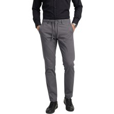 Rizzup Erkek Antrasit Esnek Kumaş Slim Fit Beli Lastikli Günlük Spor Pantolon 2601070