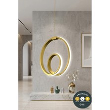 Lzy Avize Store Orjin Eskitme Modern Çember LED Sarkıt Avize 3 Renkli Şık Antre & Hol Aydınlatma