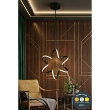 Lzy Avize Store Yıldız Model Siyah 3 Renkli Sarkıt Modern – Salon, Çocuk Odası, Mutfak ve Antre Için Şık Aydınlatma