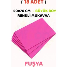 Minopi Fuşya Renkli Mukavva 18 Adet 50X70 cm Sert Karton Mukavva