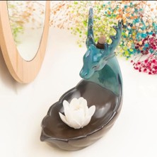 Woodbay Zen Geyik Temalı Geri Akışlı Şelale Tütsülük / 12 Adet Geri Akış Tütsü Hediyeli