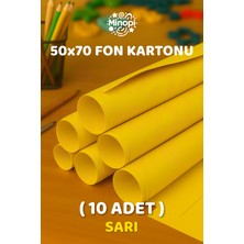 Minopi Sarı Fon Kartonu 50X70 cm 10'lu Paket Renkli Fon Kartonu