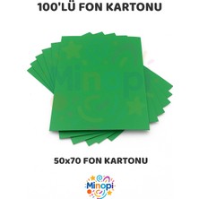Minopi Koyu Yeşil Fon Kartonu 50X70 cm 100'LÜ Paket Renkli Fon Kartonu Kalın Büyük Boy