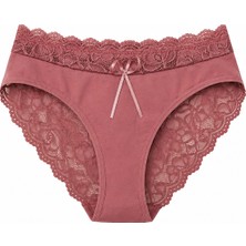 Hepsine Rakip Kadın Dantel Külot Pamuklu Renkli Güpürlü Bikini Yumuşak