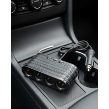 Araç Içi Güç Dağıtıcı 4 Çakmaklık 2 USB 1 Type C Şarj Ünitesi