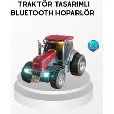 Bluetooth Nostaljik Traktör Hoparlör LED Işıklı 12W Güçlü Ses