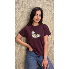 Leilaa At Nakışlı Midi Boy T-Shirt
