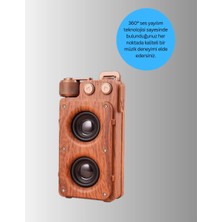 Retro Radyo Tasarım Bluetooth Hoparlör 1800MAH Uzun Çalma Süresi