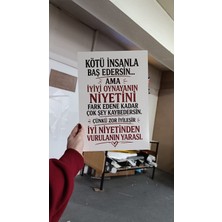 ONUR AJANS Anlamlı Sözler Dekoratif Dekota Duvar Tablosu – Iyi Niyet Temalı Baskılı 5 mm Dekota ( Forex )