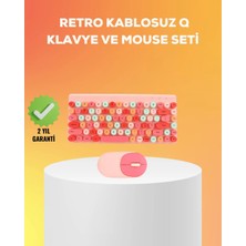 Renkli Retro Tuş Takımlı Klavye – 3 Cihaz Bağlantısı, Medya Kısayol Tuşları