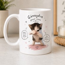 Rapci Kedi Baskılı Kupa Bardak