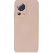 Newface Xiaomi Mi 13 Lite Kılıf Nano Içi Kadife Silikon - Pudra