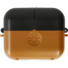 Newface Apple Airpods 3 (3.nesil) Basmalı Kılıf - Kahverengi-Siyah