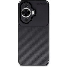 Newface Huawei Nova 12S Kılıf Auto Focus Karbon Kapak - Siyah