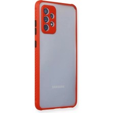 Newface Samsung Galaxy A72 Kılıf Miami Şeffaf Silikon - Kırmızı