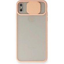 Newface Apple iPhone x Kılıf Palm Buzlu Kamera Sürgülü Silikon - Pembe