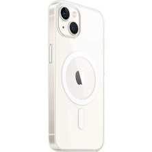 Newface Apple iPhone 15 Plus Kılıf Magneticsafe Şeffaf Silikon - Şeffaf