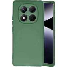 Newface Xiaomi Redmi Note 14 Pro 5g Kılıf Maya Karbon Kapak - Koyu Yeşil