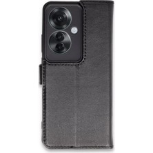 Newface Oppo Reno 11F Kılıf Trend S Plus Kapaklı Kılıf - Siyah