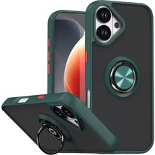Newface Apple iPhone 17 Montreal Yüzüklü Silikon Kapak - Yeşil