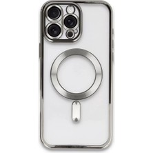 Newface Apple iPhone 16 Pro Max Kılıf Kross Magneticsafe Kapak - Titan Gri
