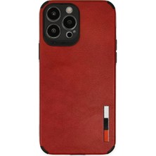 Newface Apple iPhone 13 Pro Max Kılıf Loop Deri Silikon - Kırmızı