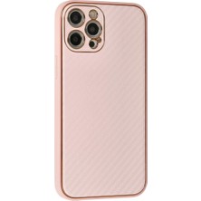 Newface Apple iPhone 12 Pro Kılıf Coco Karbon Silikon - Pembe
