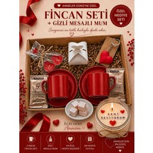 Shaymia Natural Anneler Günü Hediye Seti – Sevgi Dolu 2’li Fincan & Gizli Mesajlı Mum