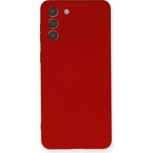 Newface Samsung Galaxy S21 Plus Kılıf Nano Içi Kadife Silikon - Kırmızı