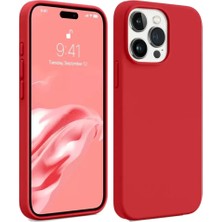 Newface Apple iPhone 15 Pro Kılıf First Silikon - Kırmızı