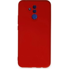Newface Huawei Mate 20 Lite Kılıf Nano Içi Kadife Silikon - Kırmızı