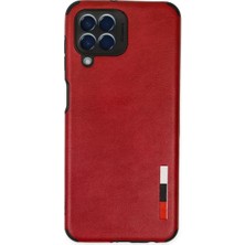 Newface Samsung Galaxy M33 Kılıf Loop Deri Silikon - Kırmızı