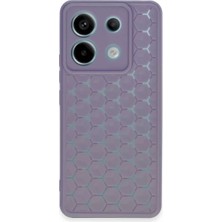 Newface Xiaomi Redmi Note 13 Pro 5g Kılıf Petek Silikon Kapak - Lila