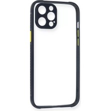 Newface Apple iPhone 12 Pro Kılıf Miami Şeffaf Silikon - Lacivert