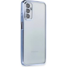 Newface Samsung Galaxy M23 Kılıf Razer Lensli Silikon - Açık Mavi