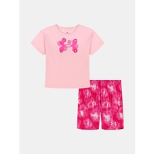 Under Armour Ua Prınted Bıke Short Set Kız Çocuk Tişört-Şort Takım ASJI1RR (3-7 Yaş)
