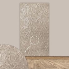 Cekar Store Tink 3D Kendinden Yapışkanlı Duvar Kağıdı Yeni Nesil Akustik Keçe Panel Modern Desen 52X98 cm (Ekru, 2 Adet 1 M²)