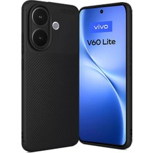 Newface Vivo V60 Lite Auto Focus Karbon Kapak - Siyah