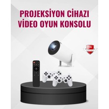 Kablosuz Mini Projeksiyon Cihazı Oyun ve Film Için Taşınabilir Ev Sineması