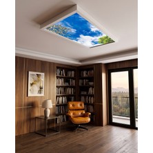 Gökyüzü Panel 60X120 106W, Sıva Üstü, Güçlü LED Aydınlatma, Koyu Gökyüzü, Tavan Lambası