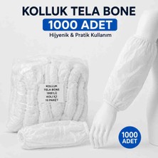 STANDART Kolluk Bone Tela Beyaz Lastikli Tek Kullanımlık Koruyucu Kolluk 1000 Adet