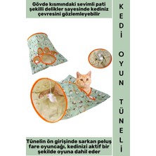 Wintoup #oyuncak Evcil Hayvan Pet Interaktif Sevimli Pati Gözetleme Delikli Ilgi Çekici Peluş Fare Oyuncaklı Katlanabilir Hışırtılı Kedi Oyun Tüneli Çantası