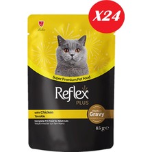 Reflex Plus Sos Içinde Parça Tavuk Etli Yetişkin Kedi Konservesi 85 Gr*24 Adet