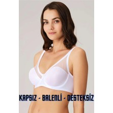 Kiss Me Toparlayıcı Kapsız Tül Detaylı Desteksiz Balenli Sütyen