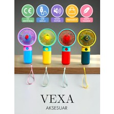 Vexa Aksesuar Ce Sertifikalı Şarjlı Mini El Fanı Taşınabilir USB Sessiz 3 Kademeli Soğutucu El Vantilatörü