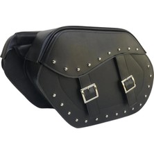 Motospartan CHOPPER YAN ÇANTA TAKIMI 2Lİ SUNİ DERİ HEYBE DH02 BÜYÜK