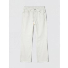 LC Waikiki Lcw Jeans Beyaz Crop Flare Kadın Jean Pantolon