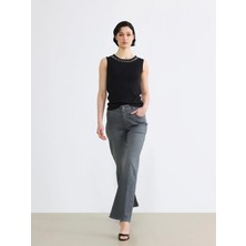 LC Waikiki Soulife Gri Straight Fit Kadın Jean Pantolon